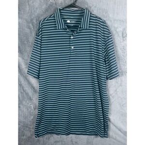 Onward Reserve Men's Performance Polo Shirt Blue Green Striped Size XL